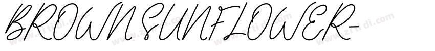 BROWN SUNFLOWER字体转换